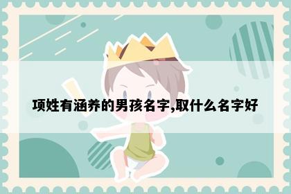 项姓有涵养的男孩名字,取什么名字好