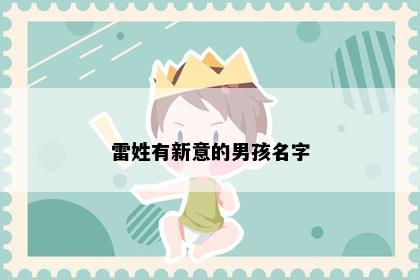 雷姓有新意的男孩名字